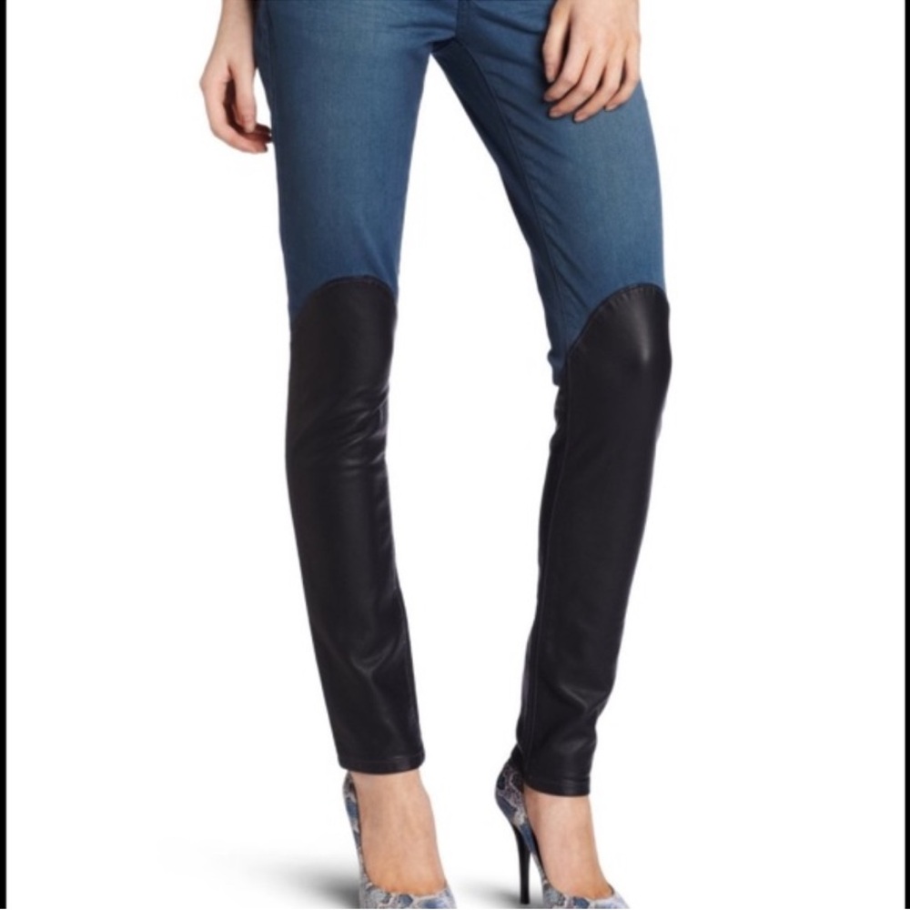 BCBGeneration - The Jasper Skinny Jeans with Faux Leather